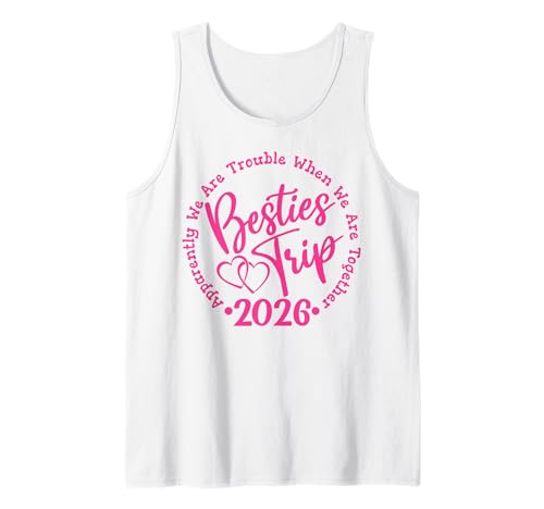 Besties Trip 2026, Girls Weekend, Urlaub, Frauen, Matching Tank Top Besties Trip 2026, Girls Weekend, Urlaub, Frauen, Matching Tank Top von Girls Trip Group Matching 2026