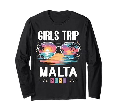 Girls Trip Malta 2025 Urlaub Mädelsurlaub Partyurlaub Langarmshirt Girls Trip Malta 2025 Urlaub Mädelsurlaub Partyurlaub Langarmshirt von Girls Trip Malta 2025 Urlaub Gruppenoutfits