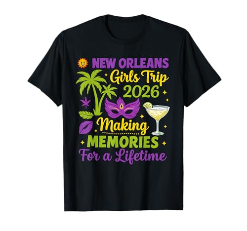 New Orleans Girls Trip 2026 — Erinnerungen fürs Leben T-Shirt New Orleans Girls Trip 2026 — Erinnerungen fürs Leben T-Shirt von Girls Trip Mardi Gras 2026 Family Matching Parade