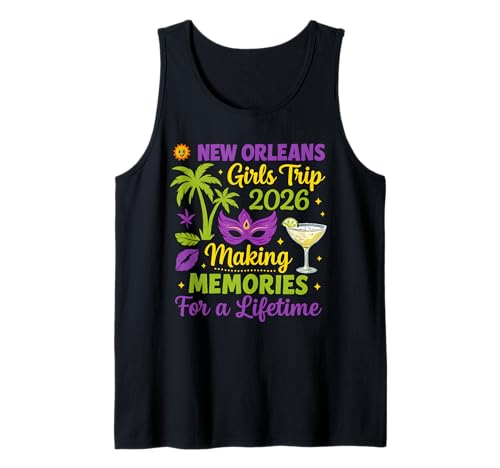 New Orleans Girls Trip 2026 — Erinnerungen fürs Leben Tank Top New Orleans Girls Trip 2026 — Erinnerungen fürs Leben Tank Top von Girls Trip Mardi Gras 2026 Family Matching Parade