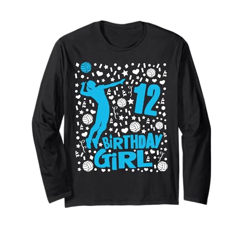 Volleyball für Mädchen, Geschenk zum 12. Geburtstag – 12-jähriger Spieler Langarmshirt Volleyball für Mädchen, Geschenk zum 12. Geburtstag – 12-jähriger Spieler Langarmshirt von Girls Volleyball Apparel by Monster Wave Studios
