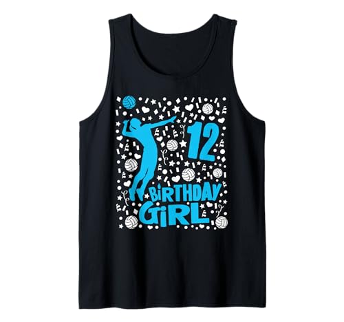 Volleyball für Mädchen, Geschenk zum 12. Geburtstag – 12-jähriger Spieler Tank Top Volleyball für Mädchen, Geschenk zum 12. Geburtstag – 12-jähriger Spieler Tank Top von Girls Volleyball Apparel by Monster Wave Studios
