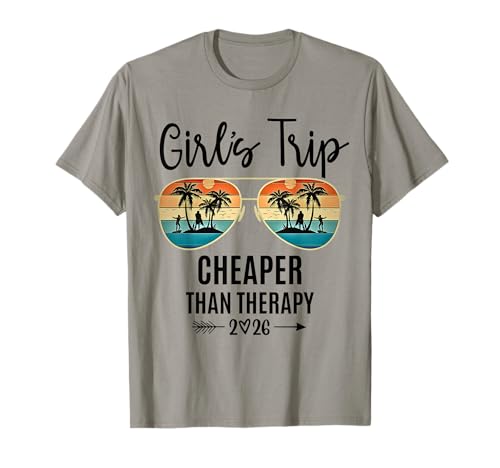 Girls Trip Cheaper Than a Therapy 2026 Summer Group Vacation T-Shirt Girls Trip Cheaper Than a Therapy 2026 Summer Group Vacation T-Shirt von Girls Weekend 2026 Summer Vacation By GnineZa