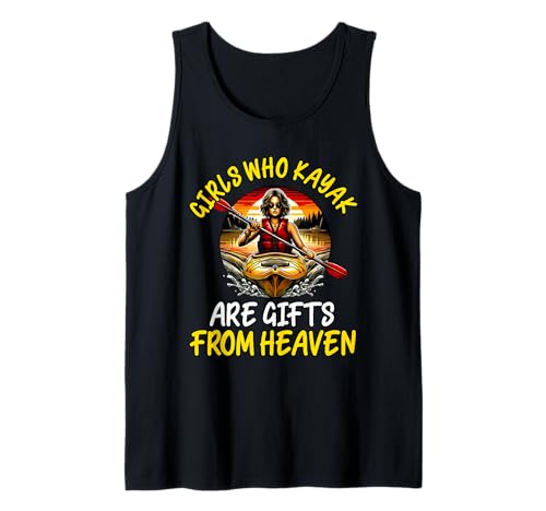 Girls Who Kajak Are Gifts from Heaven Lustiges Outdoor-Kajakfahren Tank Top Girls Who Kajak Are Gifts from Heaven Lustiges Outdoor-Kajakfahren Tank Top von Girls Who Kayak Outdoor Adventure Humor