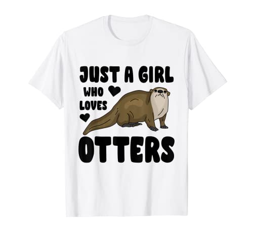 Nur ein Mädchen, das Otter liebt. T-Shirt Nur ein Mädchen, das Otter liebt. T-Shirt von Girls who loves otters