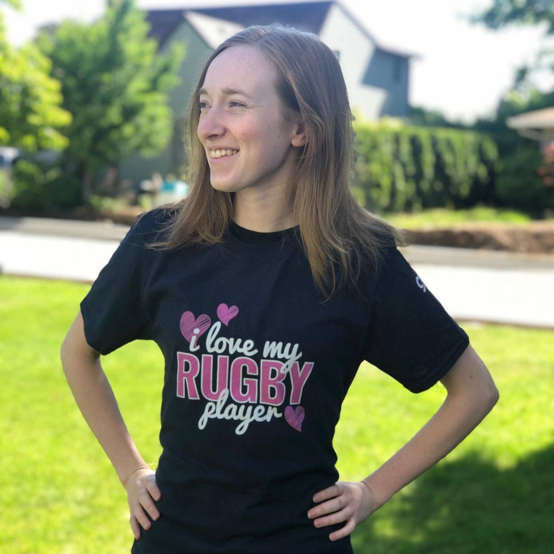 I Love My Ruby Player T-Shirt | Marine I Love My Ruby Player T-Shirt | Marine von GirlsRugby
