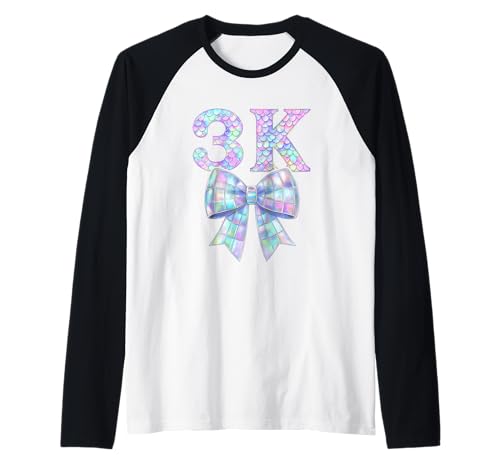 Coquette Bow 3K Teacher Team PK3 Damen Preppy Girly Pre K3 Raglan von Girly 3K Teacher Team PK3 PreK3 Pre Kindergarten 3