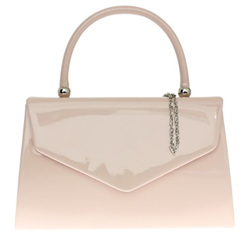 Girly Handbags Lackleder Clutch Henkeltasche Abendtasche Handtasche für besondere Anlässe Hochzeitsfeier - Rosa Blush Girly Handbags Lackleder Clutch Henkeltasche Abendtasche Handtasche für besondere Anlässe Hochzeitsfeier - Rosa Blush von Girly Handbags