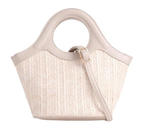 Girly Handbags Damen-Beuteltasche aus Kunstleder mit gewebter Textur Beige von Girly Handbags