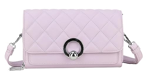 Girly Handbags Damen-Clutch aus Kunstleder mit Ringverschluss Lila von Girly Handbags