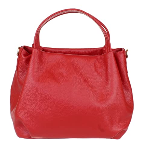 Girly Handbags Eimer-Handtasche aus echtem Leder Rot von Girly Handbags