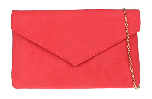 Girly Handbags Einfach Clutch-Bag (Koralle) von Girly Handbags