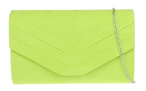 Girly Handbags Einfach Clutch-Bag (Limette) von Girly Handbags