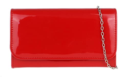 Girly Handbags Einfach Glänzend Clutch-Bag (Rot) von Girly Handbags