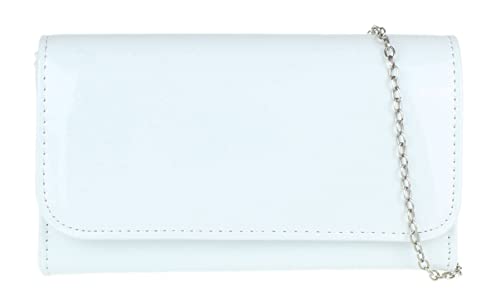 Girly Handbags Einfach Glänzend Clutch-Bag (Weiß) von Girly Handbags
