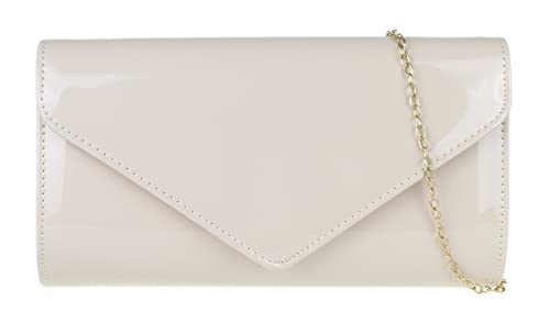 Einfache glänzende Handtasche für DamenCremefarbener Akt von Girly Handbags