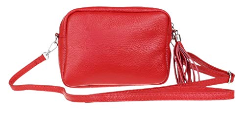 Girly Handbags Einfarbige Umhängetasche mit Quasten Rot von Girly Handbags