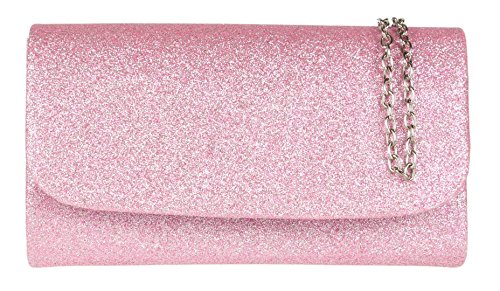 Girly Handbags Funkeln Einfach Clutch-BagRosa von Girly Handbags