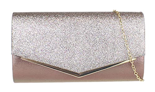 Girly Handbags Funkeln Klappe Clutch-Bag (Bronze) von Girly Handbags