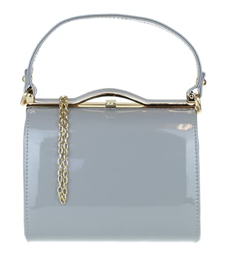 Girly Handbags Glänzend Lack Leder Handtasche Abend Handtasche Griff Verschluss von Girly Handbags