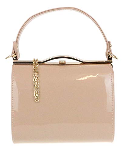 Girly Handbags Glänzend Lack Leder Handtasche Abend Handtasche Griff Verschluss von Girly Handbags