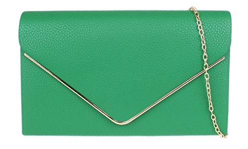 Girly Handbags Metallisch-Rahmen Clutch-Bag (Grün) von Girly Handbags