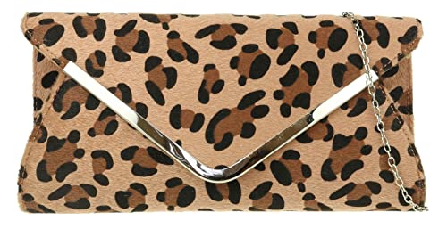 Girly Handbags Rahmen Leopard Clutch Bag - LeopardLeopard von Girly Handbags