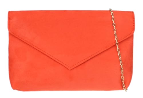 Girly Handbags Schlichte Clutch Scharlach von Girly Handbags