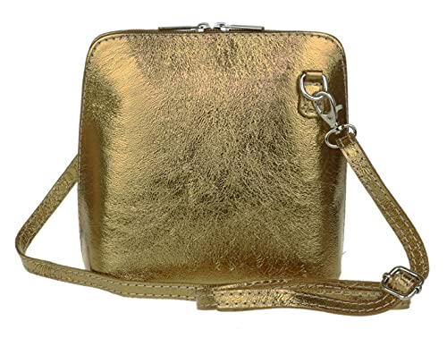 Girly Handbags Umhängetasche aus Leder mit Metallic-Echtem Leder von Girly Handbags