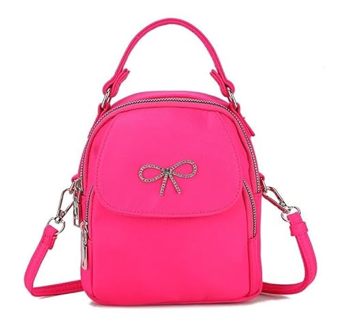 Girly Handbags Umhängetasche für Damen aus Kunstleder mit Schleife Fuchsie von Girly Handbags