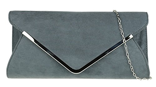 Girly Handbags Umschlag Clutch-BagHolzkohle von Girly Handbags