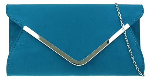 Girly Handbags Umschlag-Clutch Blau von Girly Handbags