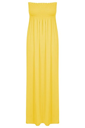 Girly Look Damen Bandeau Kleid Gr. M/L, zitronengelb Girly Look Damen Bandeau Kleid Gr. M/L, zitronengelb von Girly Look