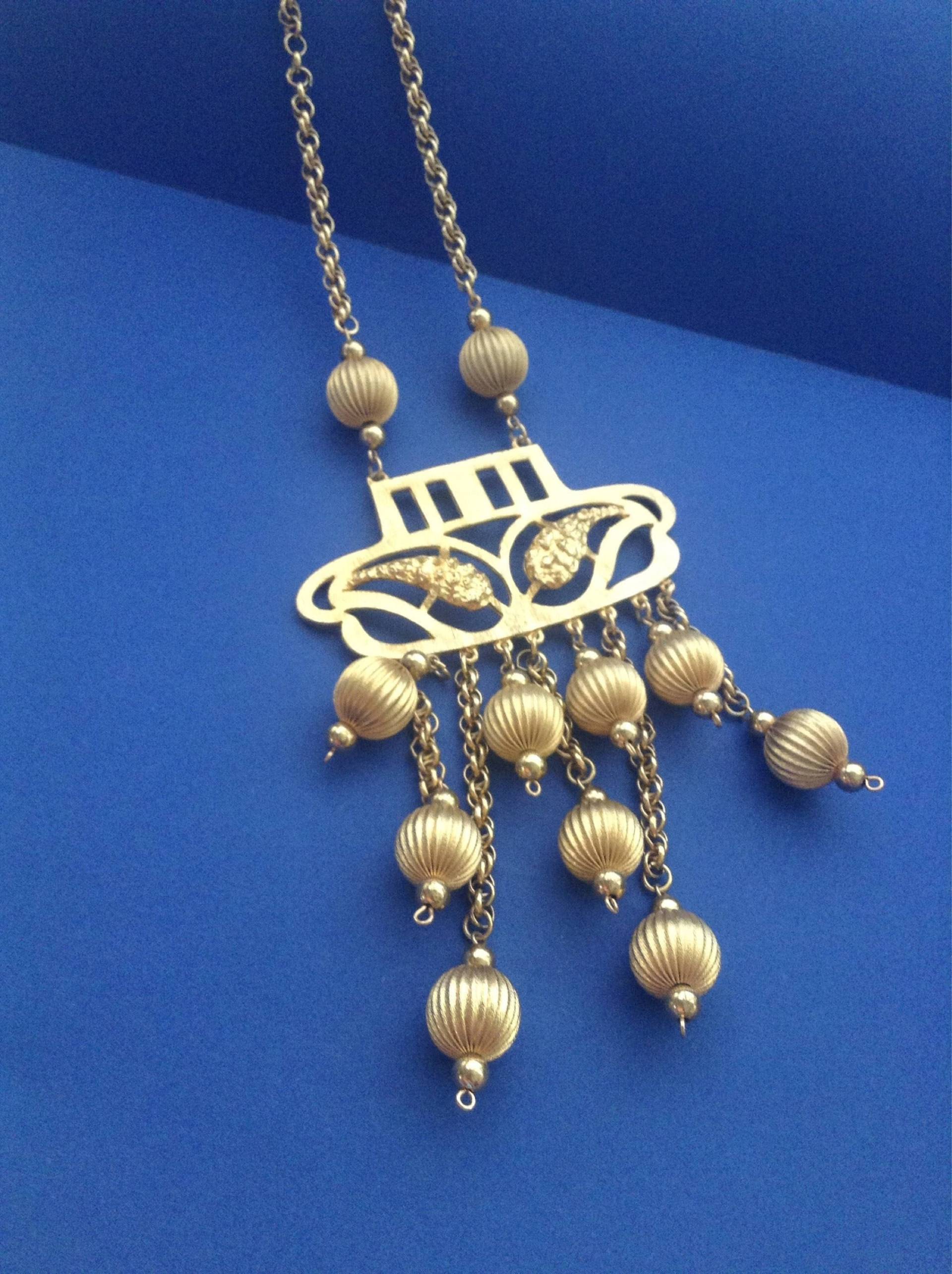 Runway Haute Couture Vintage Designer Polcini Signierte Halskette, Statement, Selten, Signiert, Mutig, Griechenland von GirlyStuffByDeJaVu