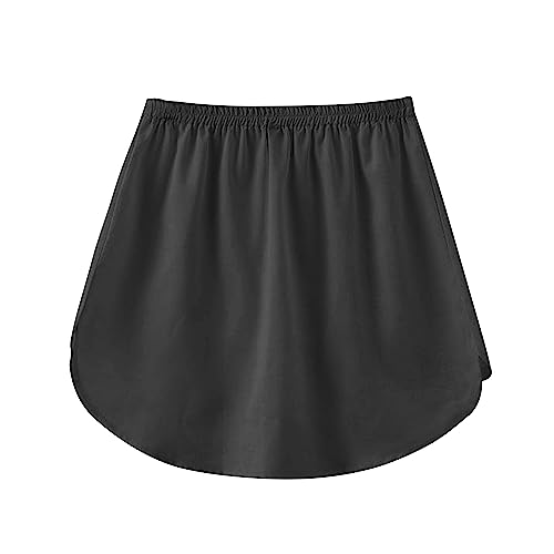 Girstunm Women's Shirt Extender for Women 2Pcs Adjustable Layered Fake Top Lower Sweep Shirt Half Length Mini Skirt for Girls Schwarz und Weiß XL von Girstunm