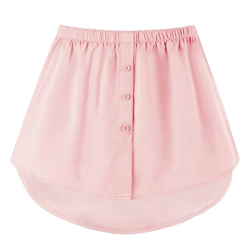Girstunm Women's Shirt Extender for Women Adjustable Layered Fake Top Lower Sweep Shirt Half Length Mini Skirt for Girls Rosa S von Girstunm