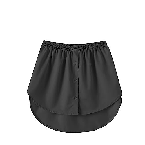 Girstunm Women's Shirt Extender for Women Adjustable Layered Fake Top Lower Sweep Shirt Half Length Mini Skirt for Girls Schwarz XL Girstunm Women's Shirt Extender for Women Adjustable Layered Fake Top Lower Sweep Shirt Half Length Mini Skirt for Girls Schwarz XL von Girstunm