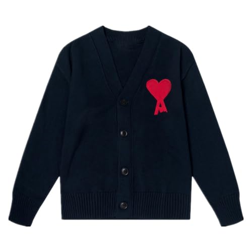 Frauen Winter Liebe Ami Pullover Casual Kaschmir Pullover Ärmel, Marineblau, S Frauen Winter Liebe Ami Pullover Casual Kaschmir Pullover Ärmel, Marineblau, S von GISTEQ