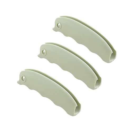 GisWell 3 Stück Silikon Lebensmittels Tasche Halter Griff Griffe für Einkaufstaschen, Daumentaschenhalter Einkaufstütenträger Tragegriff Für Einkaufstüten Tragegriff(Grün) von GisWell