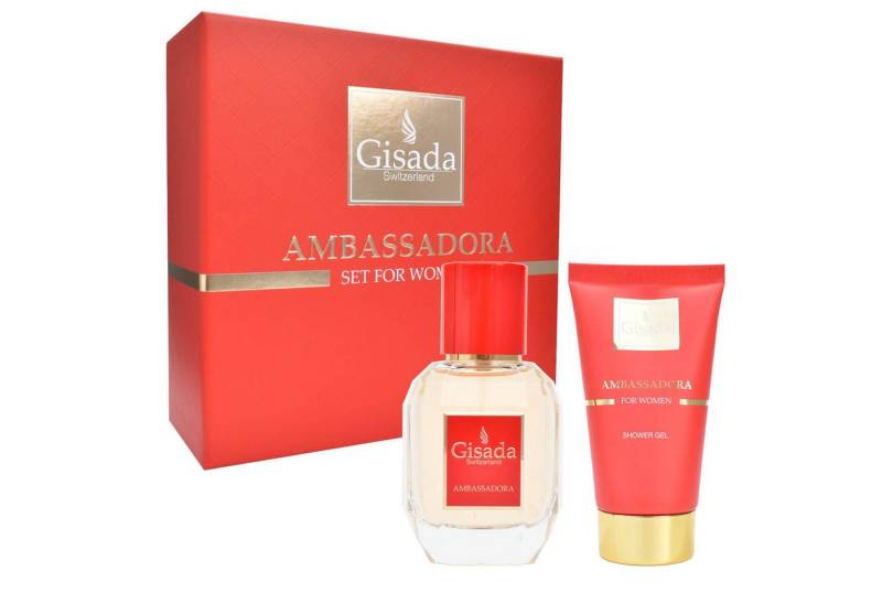 Gisada Pflege-Geschenkset Gisada Ambassadora For Women Set – EdP & Shower Gel, 2-tlg., Damenduft-Set mit Eau de Parfum & Shower Gel von Gisada