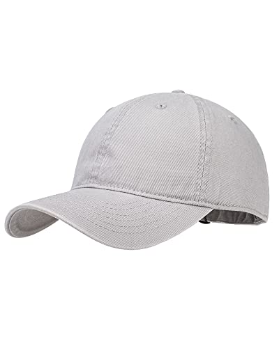 Gisdanchz Baseball Cap for Men Women Mens Womens Caps Baseball Hat Dad Hats Ball Caps Everyday Plain Mens Hats Caps Cotton Adjusatable Summer Unstructured 6 Panel Caps, Light Gray von Gisdanchz