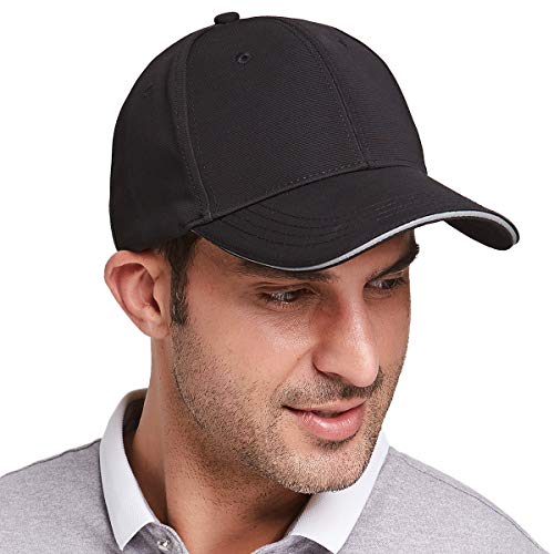 Gisdanchz Basecap Herren Cappi Mütze Schwarz Kappen Manner Cappy Männer Baseballcap Men Baseball Cap Mützen Basecap Herren Mütze Baumwolle Baseballkappe Cappi Cappy Schwarz von Gisdanchz