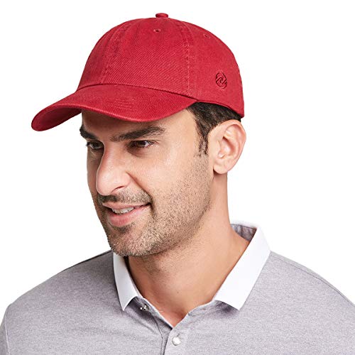 Gisdanchz Baumwolle Basecap Herren Kappe Baseball Cap Low Profile Adjustable Dad Cap Cappy Männer Baseballkappe Mützen Damen Sommer Baseballmütze Cappy Frauen Rot von Gisdanchz