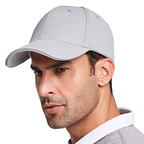 Gisdanchz Caps Herren Kappen Basecap Herren Mütze Baumwolle Baseballkappe Cappi Cappy Mütze Schwarz Kappen Manner Cappy Männer Baseballcap Men Baseball Cap Mützen Hellgrau von Gisdanchz