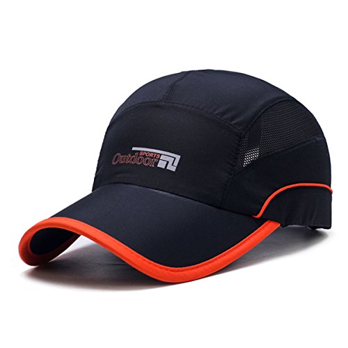 Gisdanchz Hat Quick Dry,Mesh Hat for Men,UV Protection Breathable Outdoor Hats for Men Baseball Cap Running Fishing Hiking Sport Hat Under 10 Women UPF Quick-Drying Caps Black von Gisdanchz