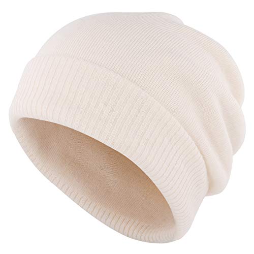 Gisdanchz Herren Wintermütze Slouch Beanie Männermützen Winter Mütze Wolle Fischermütze Fleece Wintermütze Strickmütze Damenmütze Winter Hats for Women Wollmütze Damen Beanies Fisherman Beige von Gisdanchz