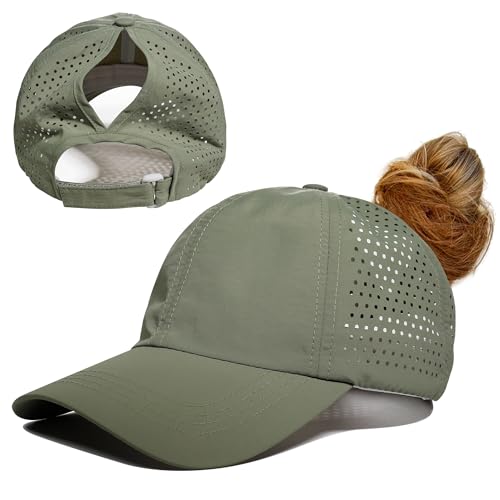Gisdanchz Running Cap Damen Sommer Pferdeschwanz, Verstellbar Kappe Basecap Damen Cappy Frauen Kopfbedeckung Sonnenschutz Kopf Sonnenkappe Schildkappe Sonnencap Baseball Caps, Hellgrün One Size Gisdanchz Running Cap Damen Sommer Pferdeschwanz, Verstellbar Kappe Basecap Damen Cappy Frauen Kopfbedeckung Sonnenschutz Kopf Sonnenkappe Schildkappe Sonnencap Baseball Caps, Hellgrün One Size von Gisdanchz