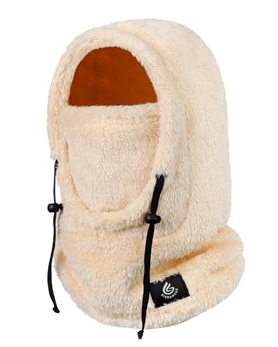 Gisdanchz Sturmhaube Damen Winter, Balaclava Damen Herren Sturmhaube Ski Maske, Skimaske Schalmütze Kapuzenschal Mützenschal Damen Herren Kapuze Einzeln Schlupfmütze Ski Schal Damen, Khaki von Gisdanchz