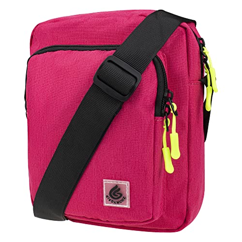 Gisdanchz Umhängetasche Damen Herren, Umhängetaschen Herren Klein Tasche Umhängen Kleine Umhängetasche Damen Schultertasche Herren, Crossbody Bag Sling Shoulder Messenger Bags Damen, Heißes Rosa von Gisdanchz