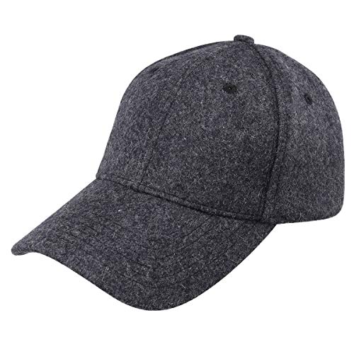 Gisdanchz Winter Baseball Cap Herren Warm Wolle Basecap Damen Männer Mütze Kappen Mütze Herren Winter Warme Wintermütze Baseballcap Kappe Cap Schirmmütze Damen Dunkelgrau von Gisdanchz